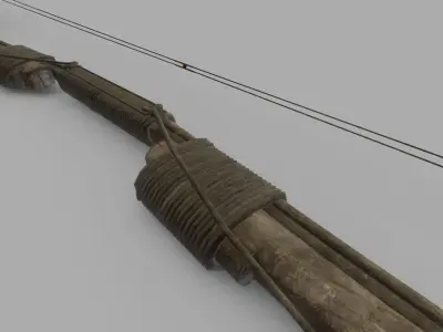 Recurve Bow Low-poly 3D model purchase