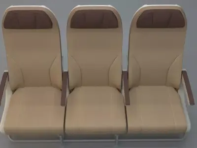 airplane passenger seat 3D model