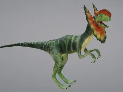 Dilophosaurus dinosaur 3D model buy