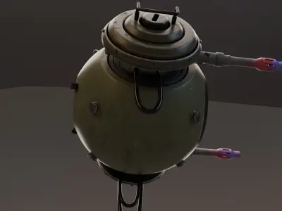 Sci-Fi Surveillance Drone - 3D Model 3D model