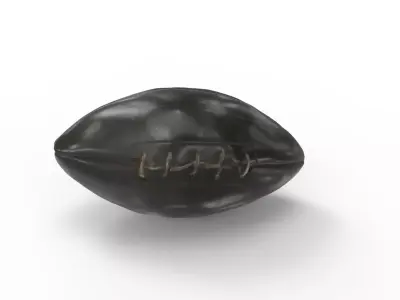 Vintage Leather Football 3D model