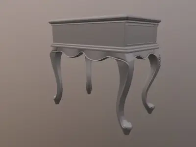 Baroque Table 3D model