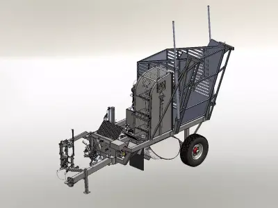 Pancar harvesting machine 3D model