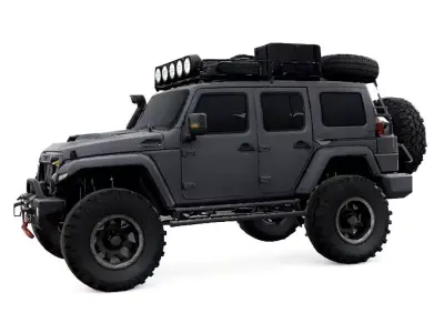 Heavy Duty Off-Road 4x4 SUV Jeep Expedition Vehicle 3D model