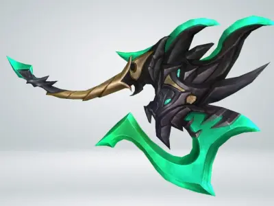 Futuristic Axe Low-poly 3D model