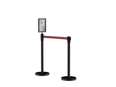 Stanchion Sign Holder 3D model