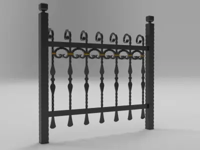 Metal Fence Ferforje 3D print model