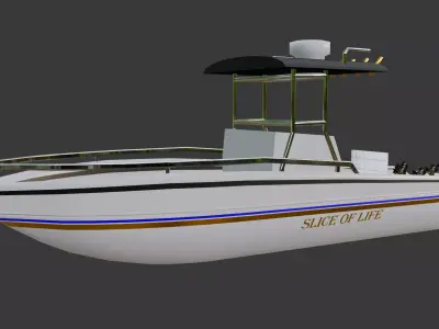 Boat Slice of Life  Low-poly 3D model