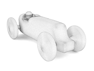 Wooden toy car 29 3D model