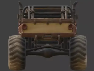Frontier Raider Monster Truck Low-poly 3D model