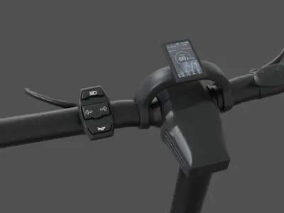 Electric scooter Teverun Fighter pbr Low-poly 3D model
