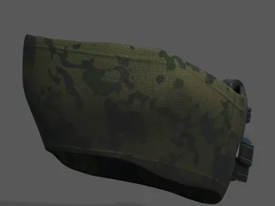 Helmet scifi military combat 3d model low poly human  Low-poly 3D model
