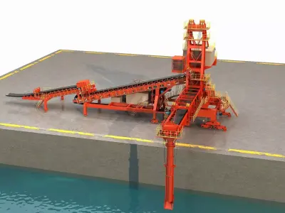 Stacker Reclaimer 3D model buy