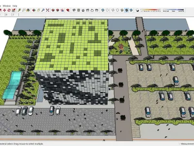 Sketchup Office building G10 3D model