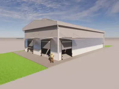 factory building 3D model purchase