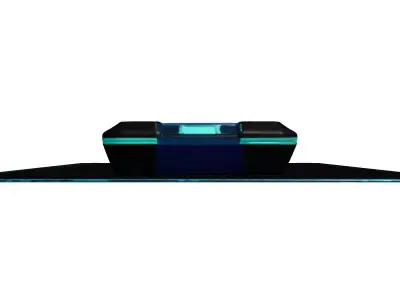 Futuristic Datapad with Cracked Screen 3D model