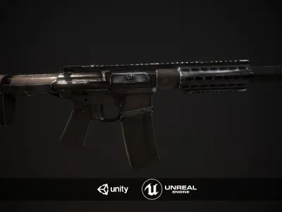 AAC Honey Badger Low-poly 3D model