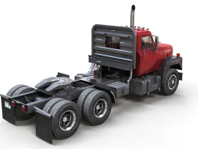 International Fleetstar semitruck Low-poly 3D model