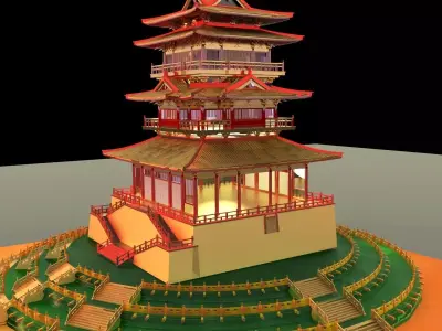 Chinese ancient building 3D model