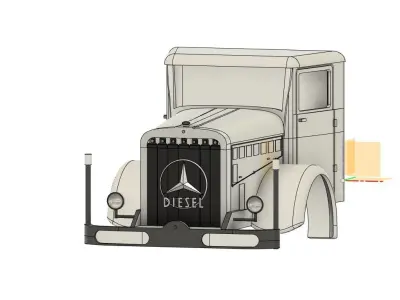 MERCEDES L 6500 1935 LKW TRUCK LASTWAGEN KAROSSERIE KABINE 3D print model