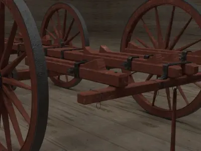 Civil War Carts 3D model