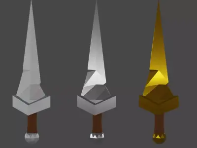 Free Dagger low-poly Free low-poly 3D model