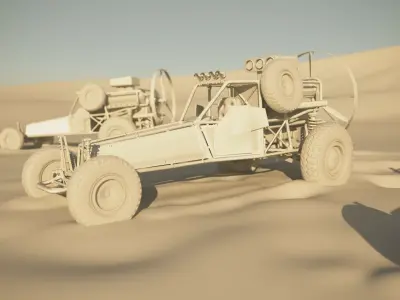 DB-5 scout vehicle Low-poly 3D model