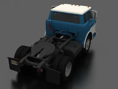 C-Series C-800 Semi Truck 1970 Low-poly 3D model