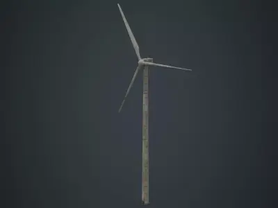 Wind Turbine 1C Low-poly 3D model