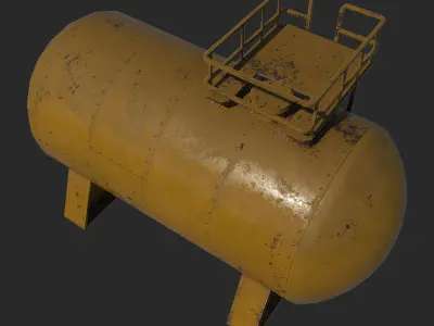 Oil Tank Low-poly 3D model get
