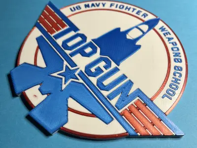 Top Gun F-35 Patch Coaster 3D print model