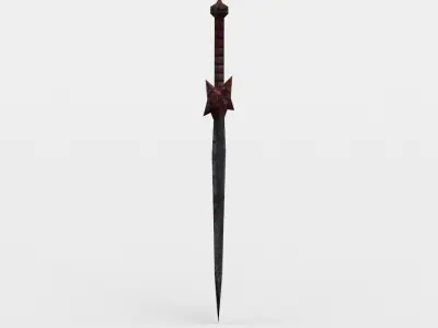 Dagger sword Low-poly 3D model get