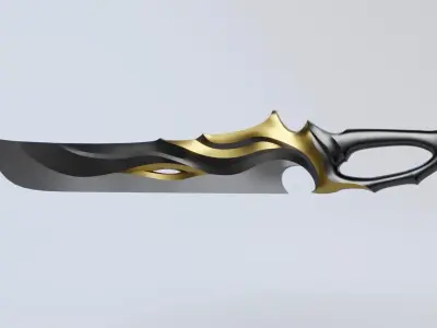Fantasy Sword Low-poly 3D model 9