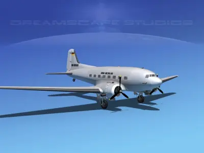Douglas DC-3 Air Berlin 3D model