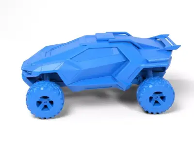 Sci-fi car 3D print model