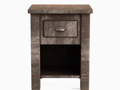 Antique End Table 02 Low-poly 3D model