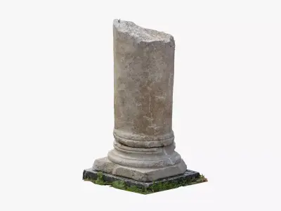 Medieval Stone Column Piece 04 RAW SCAN 3D model