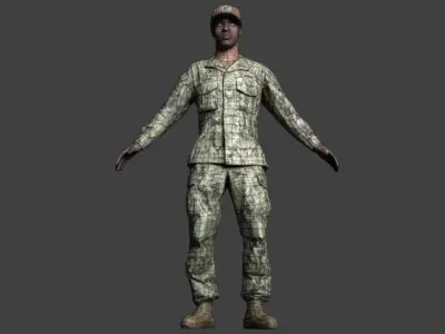 Us Marine Low-poly 3D model