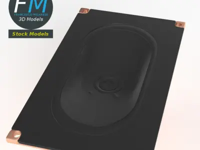Rectangular speaker 3D model