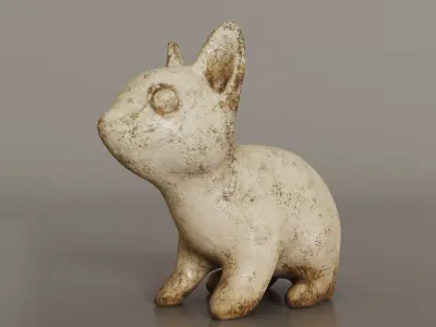 Bunny sculpture Free low-poly 3D model