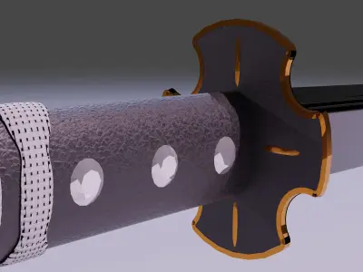 Katana The Last Dragon  Free low-poly 3D model