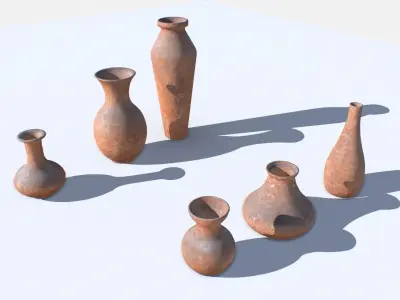 Old Vases 2 Low-poly 3D model