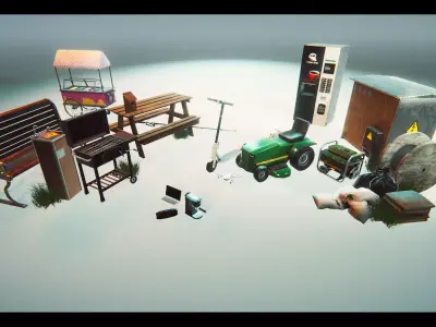 Environment Props that bring your game to life Low-poly 3D model