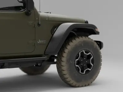 jeep gladiator armored Low-poly 3D model