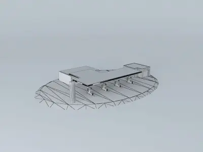 Fuel &amp; Retail station "In fast" Latvia Riga Muk... Free 3D model