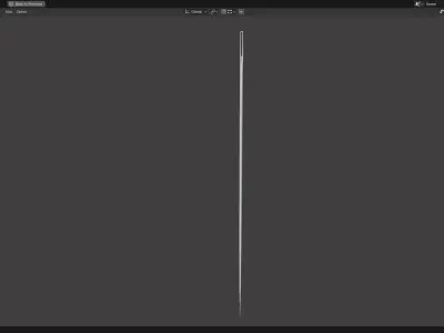 Hand Sewing Needle Low-poly 3D model