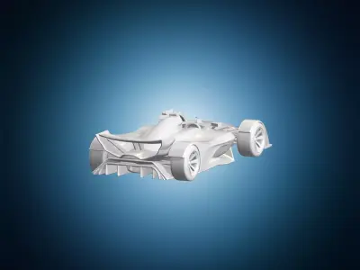 Futuristic F1 Racer 3D print model