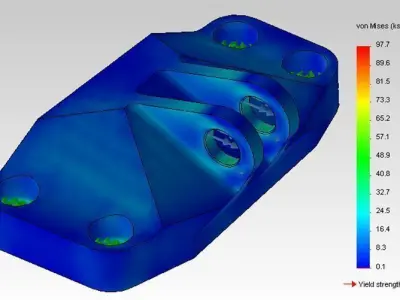 GE Jet Engine Bracket Free 3D model purchase