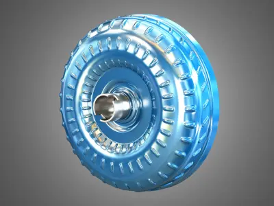 Transmission Torque Converter - with 6 Interior Parts 3D model