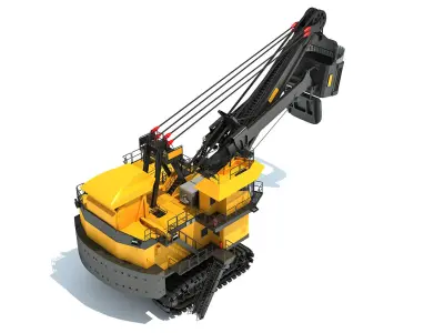 Electric Mining Rope Shovel 3D model